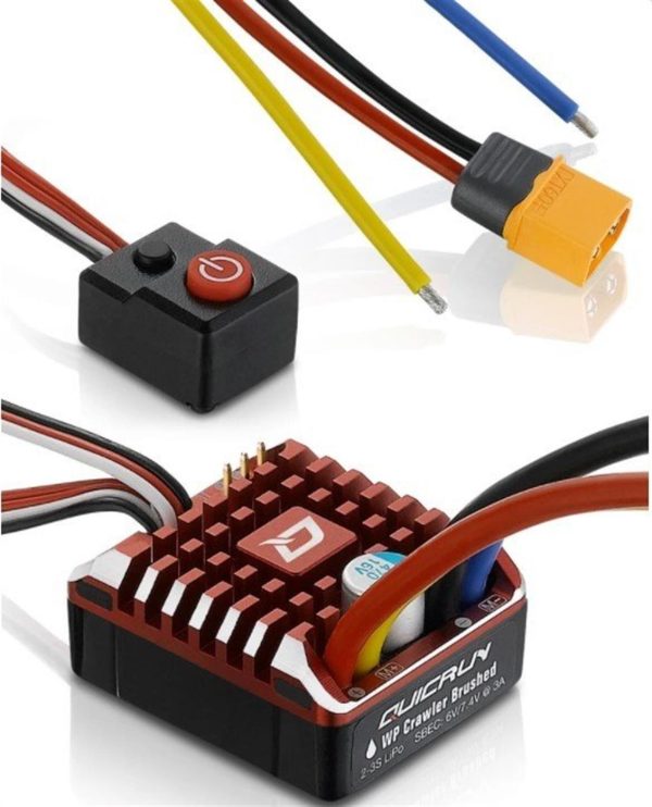 QuicRun Wp 1080 Crawler Fırçalı Motoru için ESC, Hobbywing 30112750 - Görsel 4