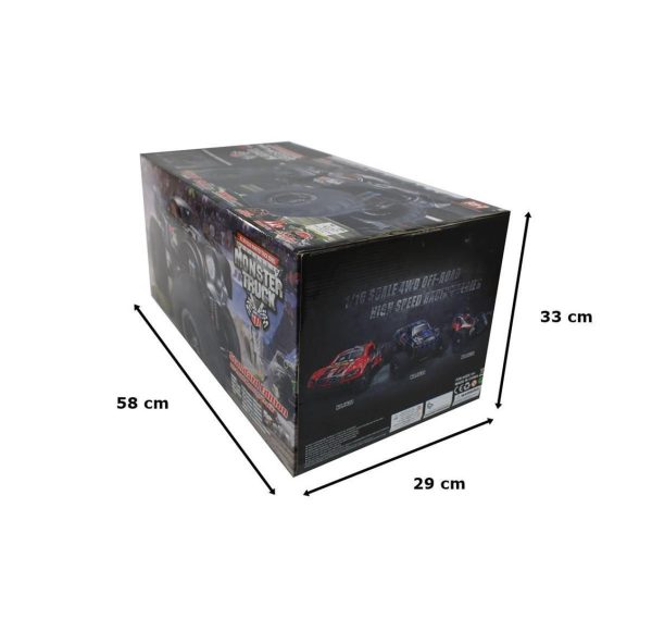1/10 4WD Off Road Monster Truck (Batman) Fırçasız Elektirikli RC Araba, Remo 1096 - Görsel 5