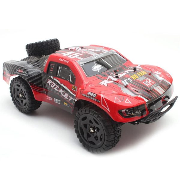 1/16 4WD Off Road Short Course Kırmızı Fırçalı Elektirikli RC Araba, Remo 1621 - Görsel 2