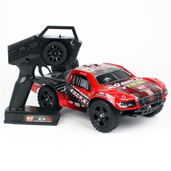 1/16 4WD Off Road Short Course Kırmızı Fırçasız Elektirikli RC Araba, Remo 1625