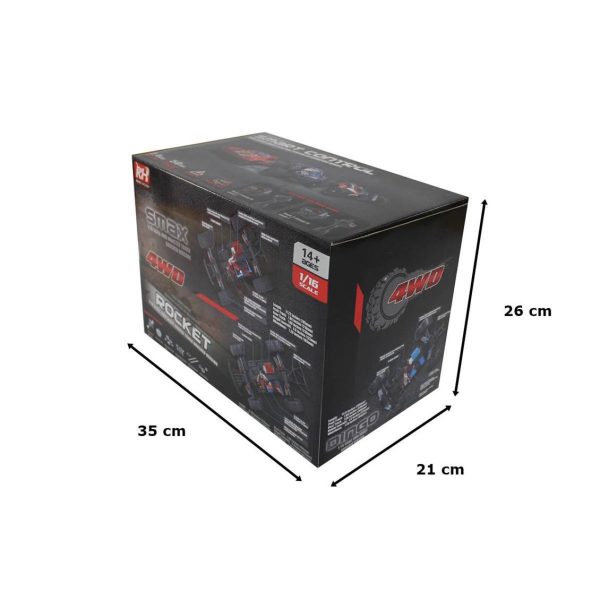 1/16 4WD Off Road Buggy Kırmızı Fırçasız Elektirikli RC Araba, Remo 1655 - Görsel 5