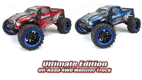 1/8 4WD Off Road Monster Truck Kırmızı Fırçalı Elektirikli RC Araba, Remo 8032 - Görsel 3