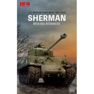1/35 M4A3 76W HVSS Sherman Tankı İç Detaylı Maketi, RFM Model 5042