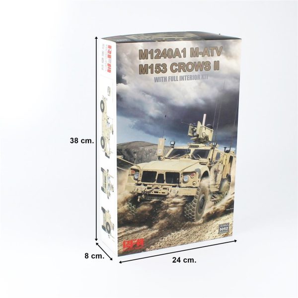 1/35 M1240A1 M-ATV (M153 CROWS II Silahlı ) Askeri Aracı İç Detaylı Maketi, RFM Model 5052 - Görsel 5