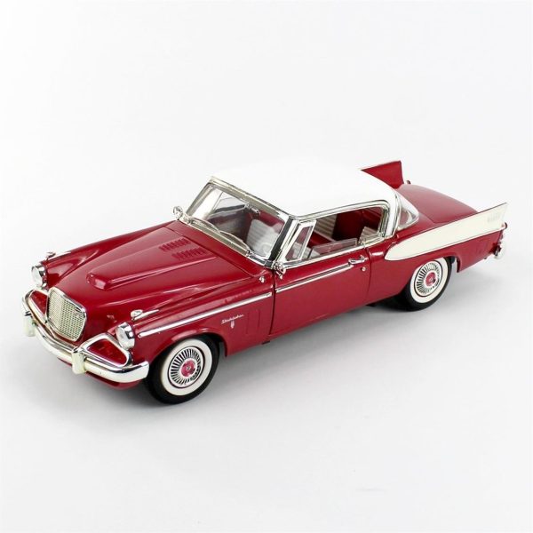 1/18 1958 Studebaker Altınen Hawk Claret Diecast Araba, Road Signature 20018