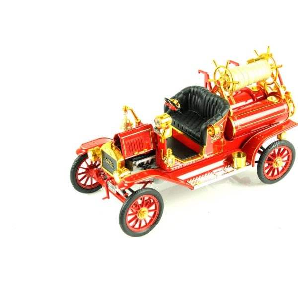 1/18 1914 Model T Fire Engine Red Diecast Araba, Road Signature 20038 - Görsel 3