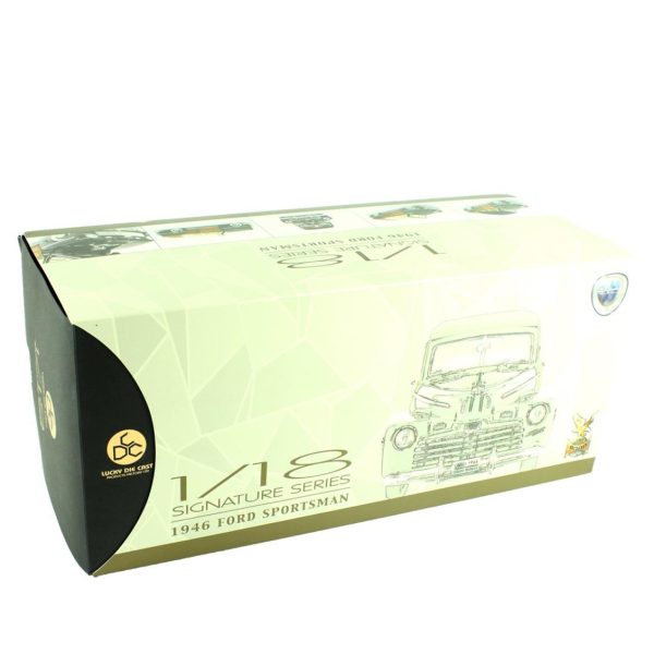 1/18 1946 Ford Sportsman (Wood Frame) Black Diecast Araba, Road Signature 20048 - Görsel 8