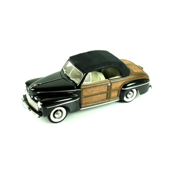 1/18 1946 Ford Sportsman (Wood Frame) Black Diecast Araba, Road Signature 20048 - Görsel 6