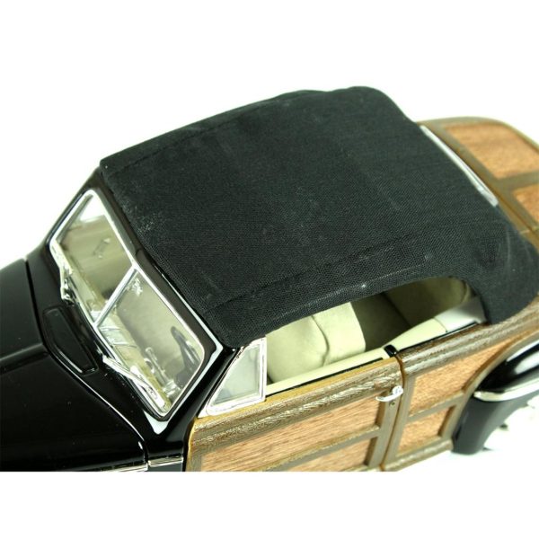 1/18 1946 Ford Sportsman (Wood Frame) Black Diecast Araba, Road Signature 20048 - Görsel 7