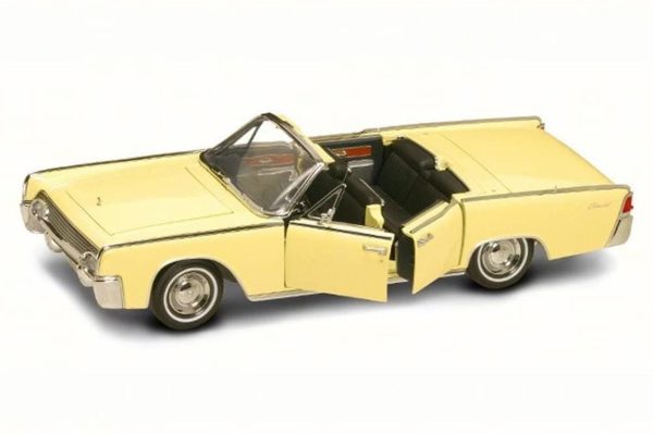 1/18 1961 Lincoln Continantal Yellow Diecast Araba, Road Signature 20088 - Görsel 2