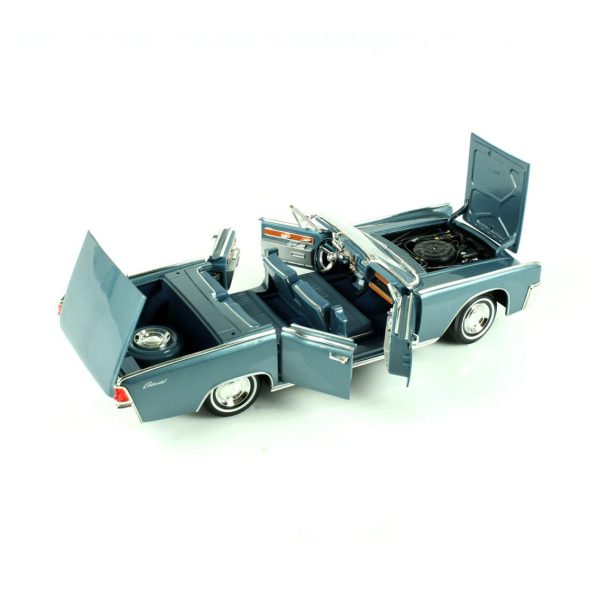 1/18 1961 Lincoln Continantal Dark Blue Diecast Araba, Road Signature 20088 - Görsel 3