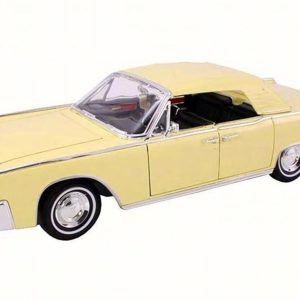 1/18 1961 Lincoln Continantal Yellow Diecast Araba, Road Signature 20088