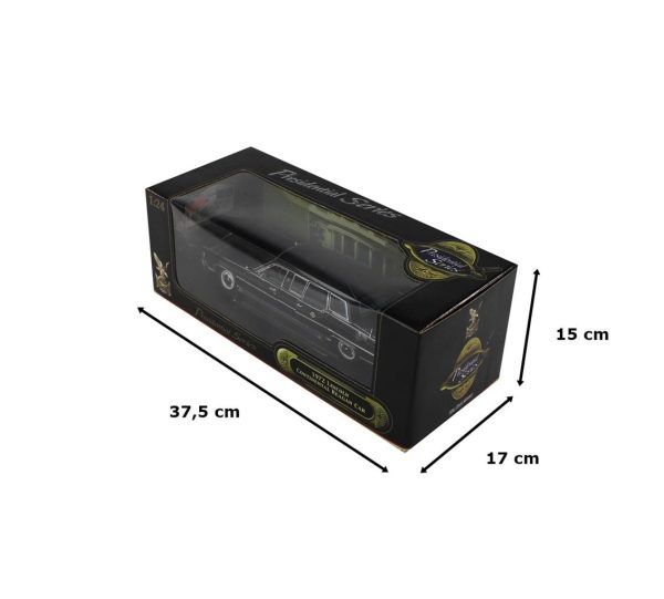 1/24 1972 Lincoln Continental Reagan Car Black Diecast Araba, Road Signature 24068 - Görsel 5