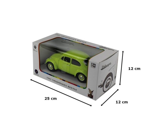 1/24 1967 Volkswagen Beetle Green Diecast Araba, Road Signature 24202 - Görsel 5