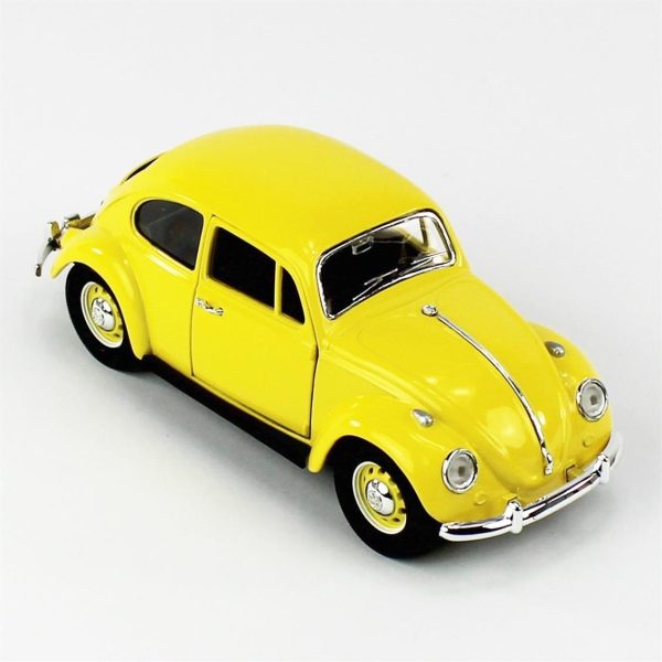 1/24 1967 Volkswagen Beetle Yellow Diecast Araba, Road Signature 24202 - Görsel 2