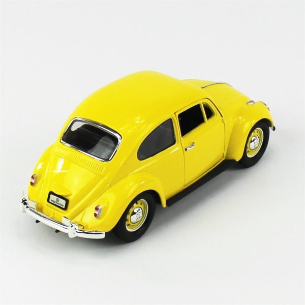 1/24 1967 Volkswagen Beetle Yellow Diecast Araba, Road Signature 24202 - Görsel 3