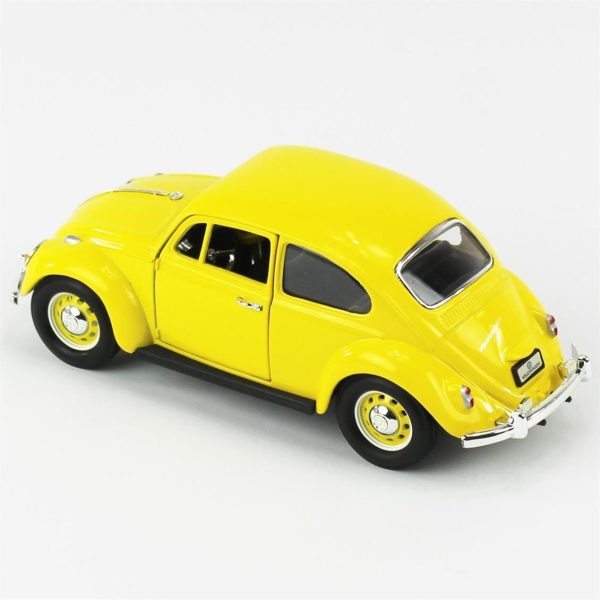 1/24 1967 Volkswagen Beetle Yellow Diecast Araba, Road Signature 24202 - Görsel 4