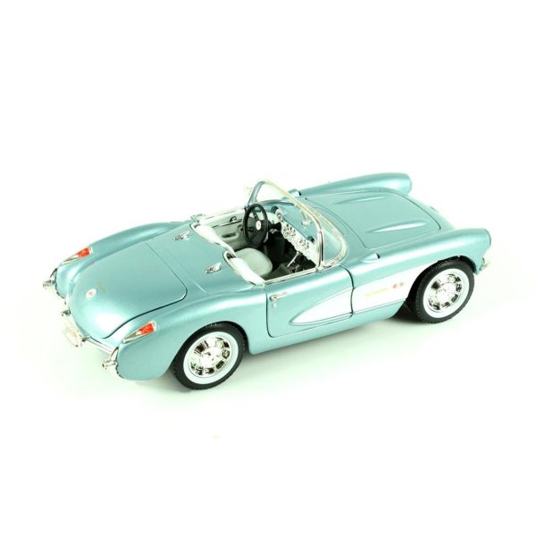 1/18 1957 Chevrolet Corvette Metalik Blue Diecast Araba, Road Signature 92018 - Görsel 2