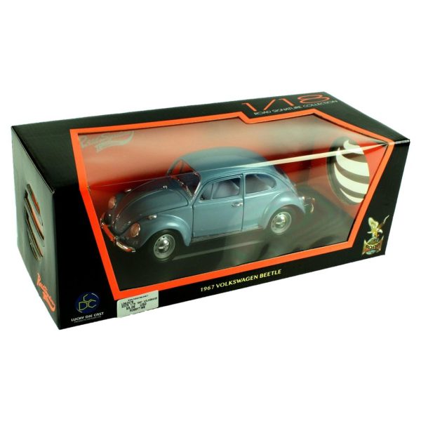 1/18 1967 Volkwagen Beetle Metalik Blue Diecast Araba, Road Signature 92078 - Görsel 5