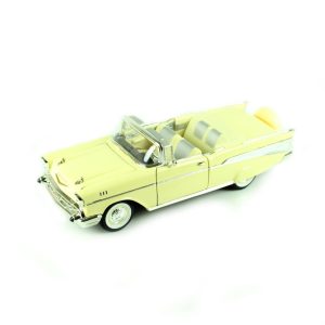 1/18 1957 Chevrolet Belair Cream Diecast Araba, Road Signature 92108
