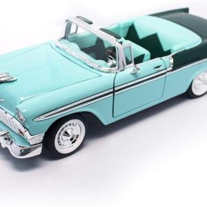 1/18 1956 Chevrolet Belair Green Diecast Araba, Road Signature 92128