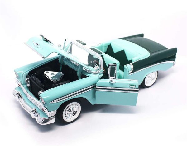 1/18 1956 Chevrolet Belair Green Diecast Araba, Road Signature 92128 - Görsel 3