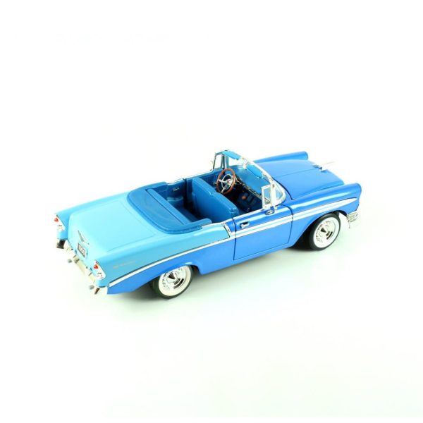 1/18 1956 Chevrolet Belair Blue Diecast Araba, Road Signature 92128 - Görsel 2