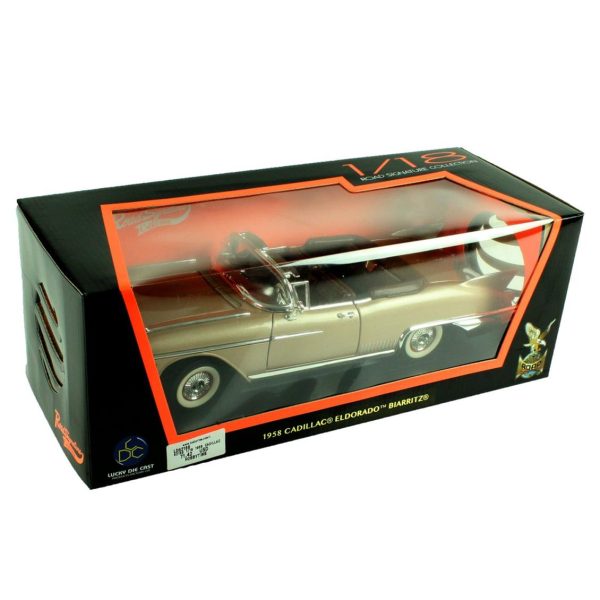 1/18 1958 Cadillac Eldorado Biarritz Altın Diecast Araba, Road Signature 92158 - Görsel 5