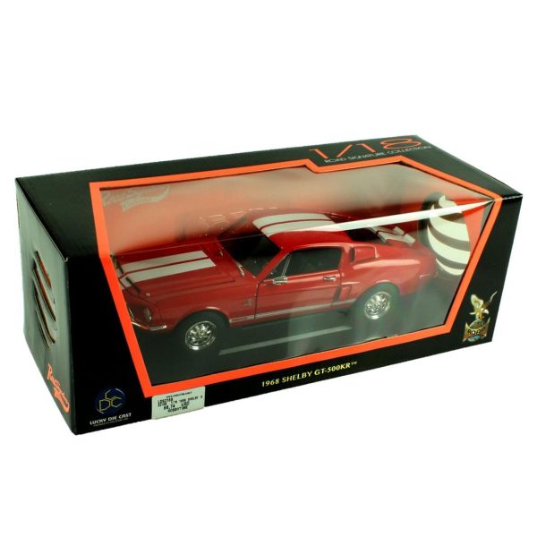 1/18 1968 Shelby GT500KR Red Diecast Araba, Road Signature 92168 - Görsel 4