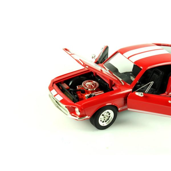 1/18 1968 Shelby GT500KR Red Diecast Araba, Road Signature 92168 - Görsel 3