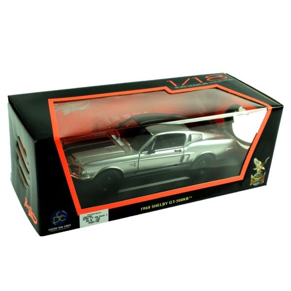 1/18 1969 Shelby GT500KR Chrome Diecast Araba, Road Signature 92168 - Görsel 4