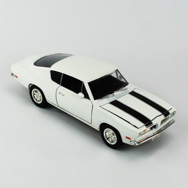 1/18 1969 Plymouth Barracuda White Diecast Araba, Road Signature 92179 - Görsel 2