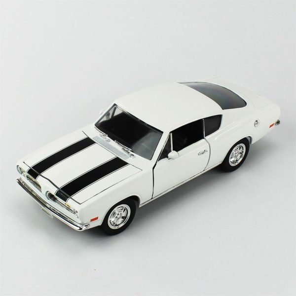 1/18 1969 Plymouth Barracuda White Diecast Araba, Road Signature 92179