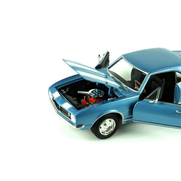 1/18 1968 Chevrolet Camaro Z 28 Metalik Blue Diecast Araba, Road Signature 92188 - Görsel 3