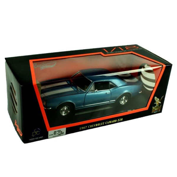 1/18 1968 Chevrolet Camaro Z 28 Metalik Blue Diecast Araba, Road Signature 92188 - Görsel 4