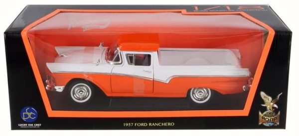 1/18 1957 Ford Ranchero Orange Diecast Araba, Road Signature 92208 - Görsel 3