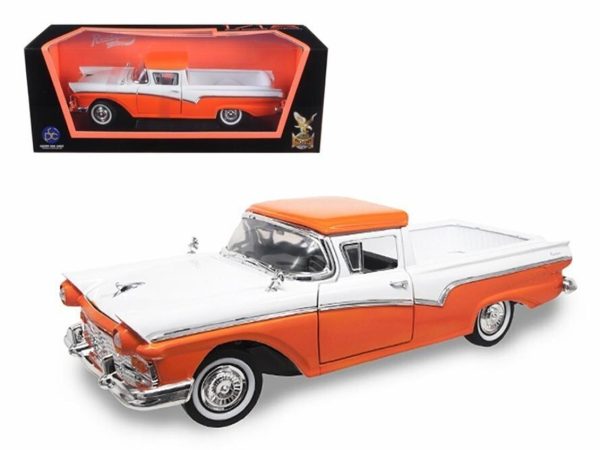 1/18 1957 Ford Ranchero Orange Diecast Araba, Road Signature 92208 - Görsel 2