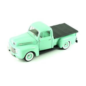 1/18 1948 Ford F-1 Pickup With Flatbed Cov Green Diecast Araba, Road Signature 92218