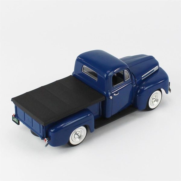 1/18 1948 Ford F-1 Pickup With Flatbed Cov Blue Diecast Araba, Road Signature 92218 - Görsel 4