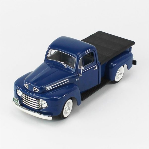 1/18 1948 Ford F-1 Pickup With Flatbed Cov Blue Diecast Araba, Road Signature 92218