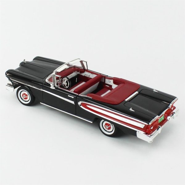1/18 1958 Edsel Station Convertible Black Diecast Araba, Road Signature 92298 - Görsel 3