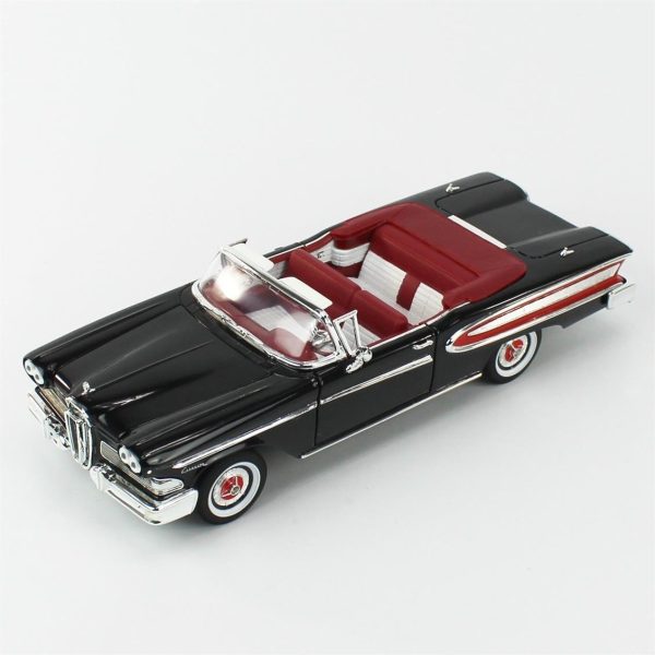 1/18 1958 Edsel Station Convertible Black Diecast Araba, Road Signature 92298