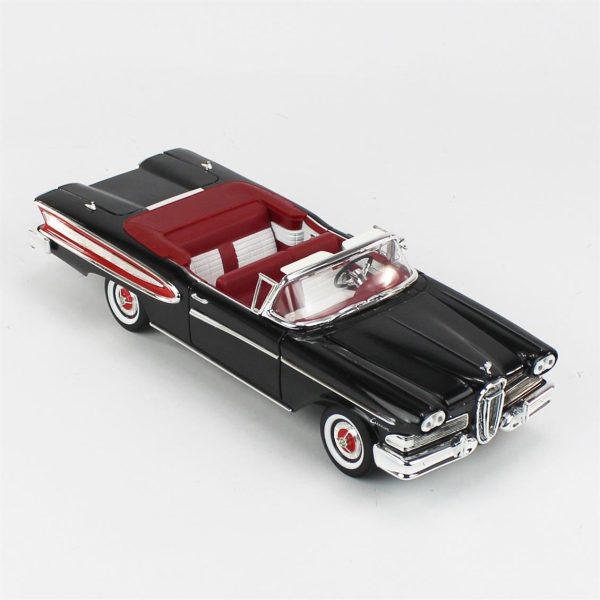 1/18 1958 Edsel Station Convertible Black Diecast Araba, Road Signature 92298 - Görsel 2