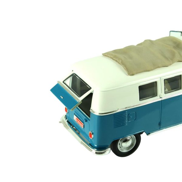 1/18 1962 Volkwagen Microbus Sunroof Blue Diecast Araba, Road Signature 92327 - Görsel 4