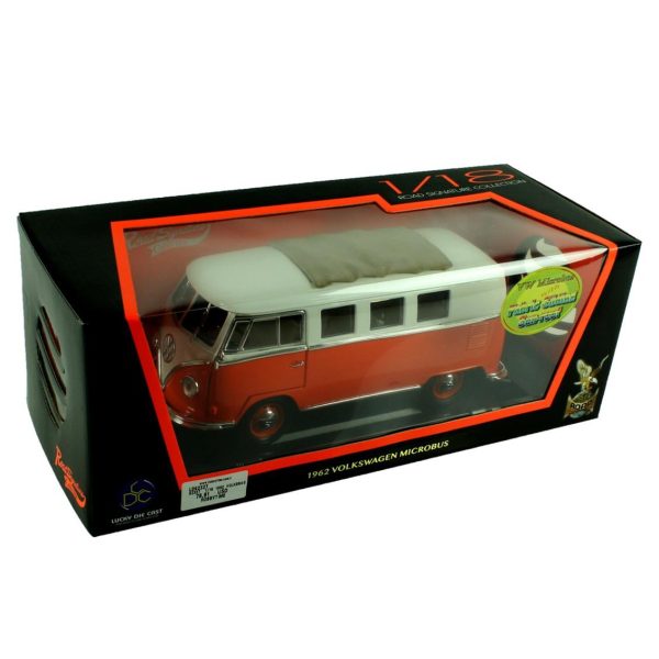 1/18 1963 Volkwagen Microbus Sunroof Orange Diecast Araba, Road Signature 92327 - Görsel 7