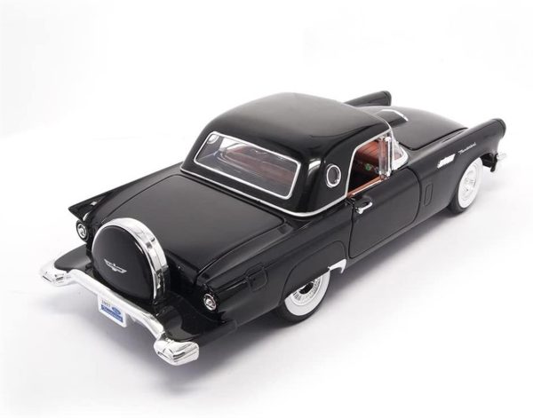 1/18 1958 Ford Thunderbird Black Diecast Araba, Road Signature 92358 - Görsel 7