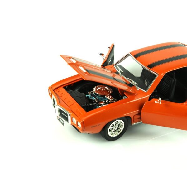 1/18 1969 Pontiac Firebird Transam Orange Diecast Araba, Road Signature 92368 - Görsel 3