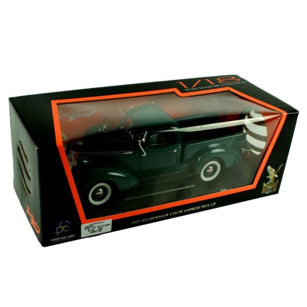 1/18 1937 Studebaker Coupe Express Pickup Green Diecast Araba, Road Signature 92458 - Görsel 5