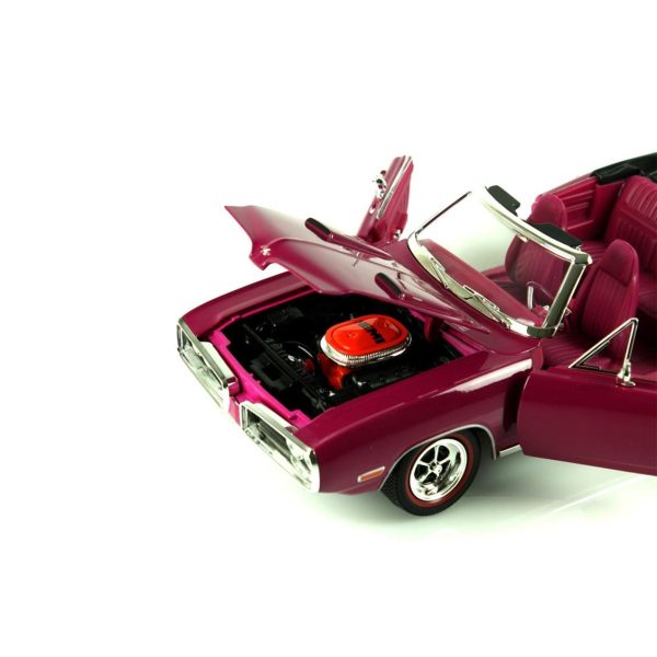 1/18 1970 Dodge Coronet R/T Purple Diecast Araba, Road Signature 92548 - Görsel 3