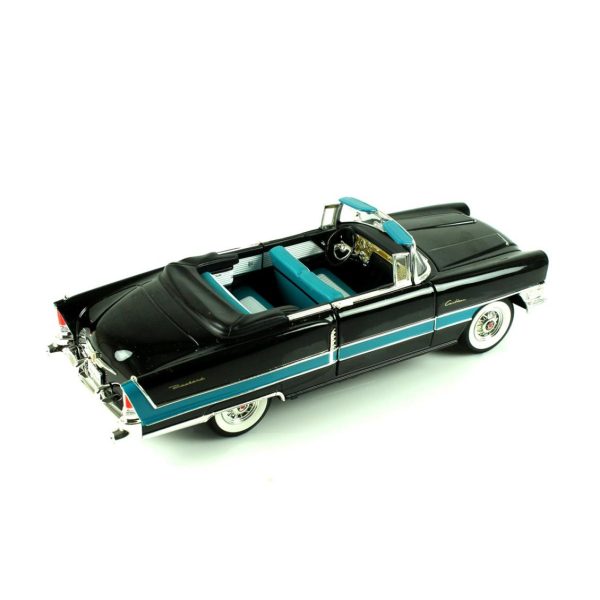 1/18 1955 Packard Caribbean Convertible Black Diecast Araba, Road Signature 92618 - Görsel 2